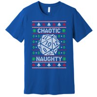 Santa Chaotic Naughty Christmas D20 Ugly Tabletop Sweater Great Gift Premium T-Shirt