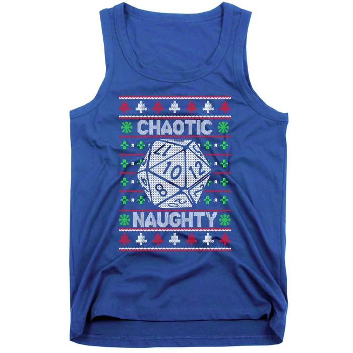 Santa Chaotic Naughty Christmas D20 Ugly Tabletop Sweater Great Gift Tank Top