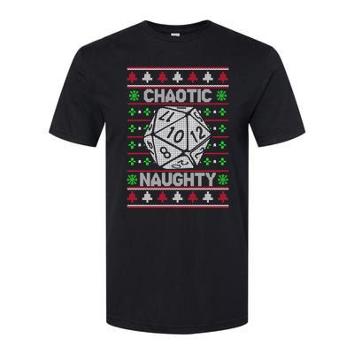 Santa Chaotic Naughty Christmas D20 Ugly Tabletop Sweater Great Gift Softstyle CVC T-Shirt