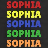 Sophia Colorful Name Stack Pride In Your Name Gift Knit Cap Winter Beanie