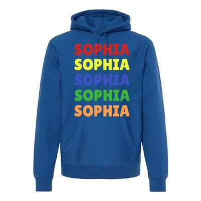 Sophia Colorful Name Stack Pride In Your Name Gift Premium Hoodie