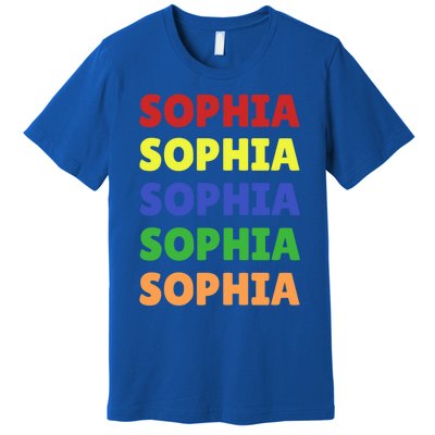 Sophia Colorful Name Stack Pride In Your Name Gift Premium T-Shirt