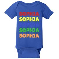 Sophia Colorful Name Stack Pride In Your Name Gift Baby Bodysuit