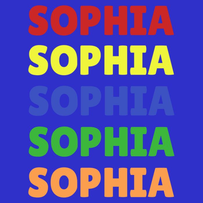 Sophia Colorful Name Stack Pride In Your Name Gift Baby Bodysuit