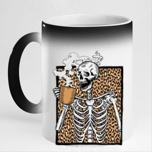 Skeleton Coffee Never Been Better Thanks For Asking Gift 11oz Black Color Changing Mug