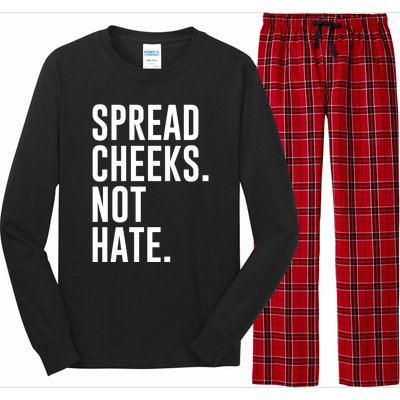 Spread Cheeks Not Hate Funny Gym Fitness And Workout Long Sleeve Pajama Set