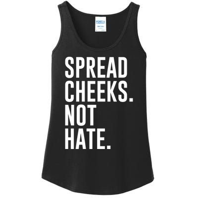 Spread Cheeks Not Hate Funny Gym Fitness And Workout Ladies Essential Tank