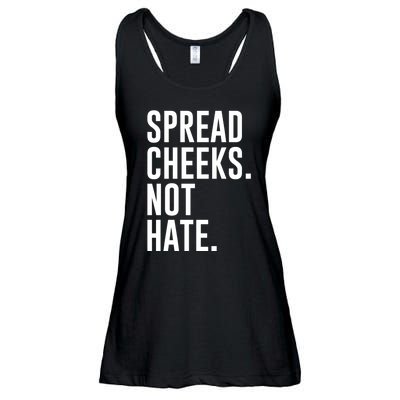 Spread Cheeks Not Hate Funny Gym Fitness And Workout Ladies Essential Flowy Tank