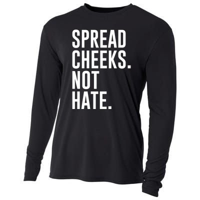 Spread Cheeks Not Hate Funny Gym Fitness And Workout Cooling Performance Long Sleeve Crew