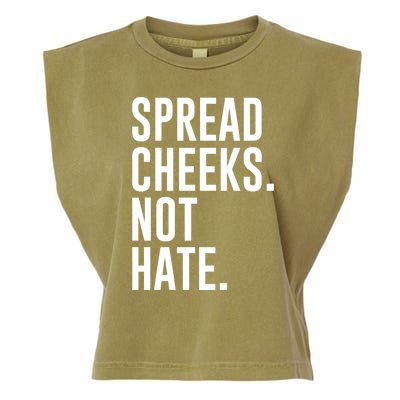 Spread Cheeks Not Hate Funny Gym Fitness And Workout Garment-Dyed Women's Muscle Tee