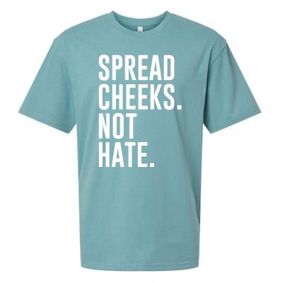 Spread Cheeks Not Hate Funny Gym Fitness And Workout Sueded Cloud Jersey T-Shirt