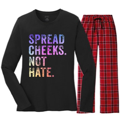 Spread Cheeks Not Hate Women's Long Sleeve Flannel Pajama Set 