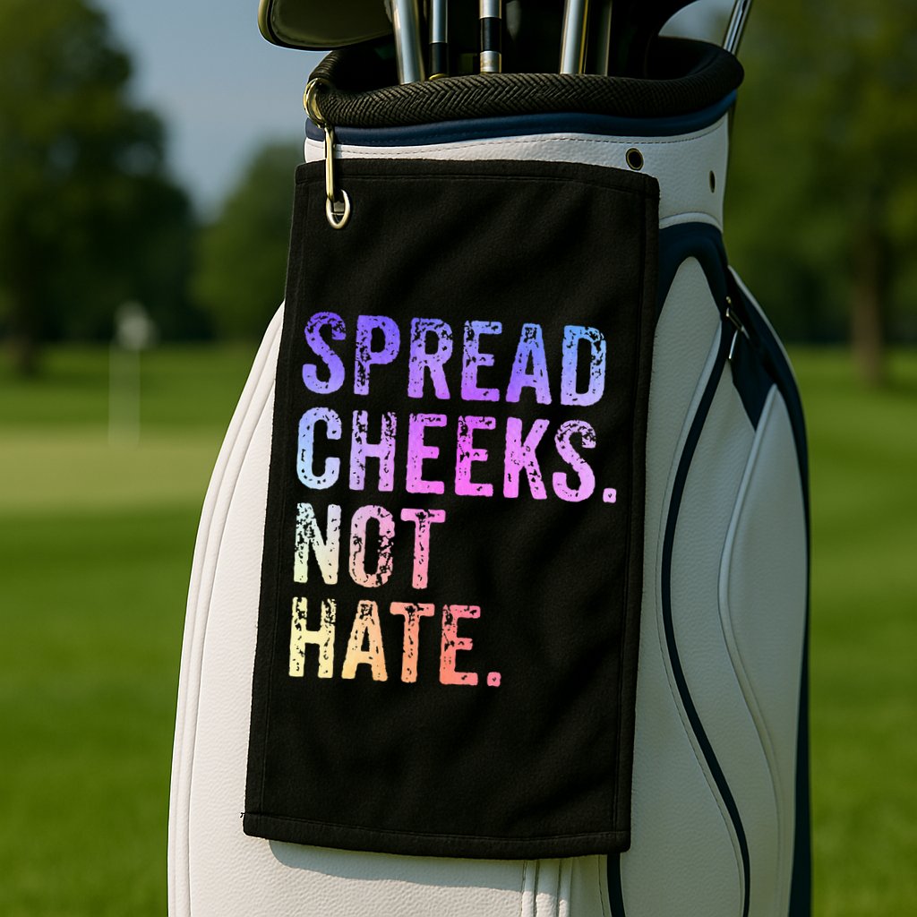 Spread Cheeks Not Hate Golf Towel