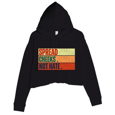 Spread Cheeks Not Hate Crop Fleece Hoodie