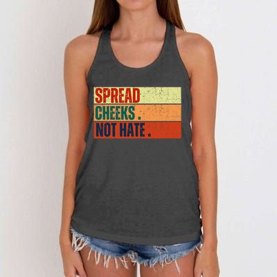 Spread Cheeks Not Hate Women's Knotted Racerback Tank