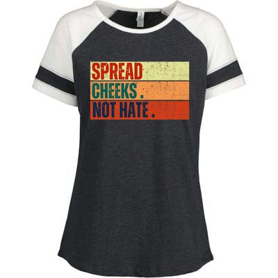 Spread Cheeks Not Hate Enza Ladies Jersey Colorblock Tee