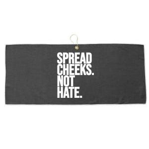 Spread Cheeks Not Hate Funny Gym Fitness And Workout Funny Gift Large Microfiber Waffle Golf Towel