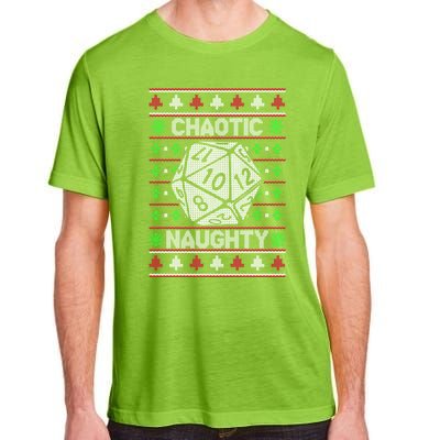 Santa Chaotic Naughty Christmas D20 Ugly Tabletop Sweater Great Gift Adult ChromaSoft Performance T-Shirt