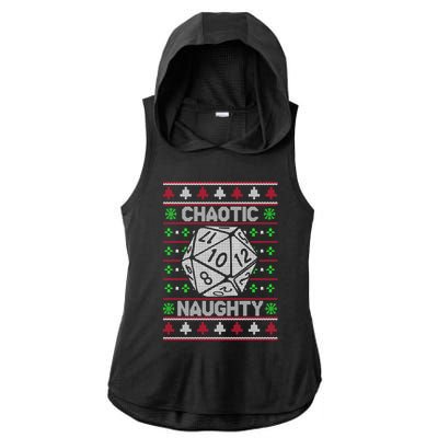 Santa Chaotic Naughty Christmas D20 Ugly Tabletop Sweater Great Gift Ladies PosiCharge Tri-Blend Wicking Draft Hoodie Tank