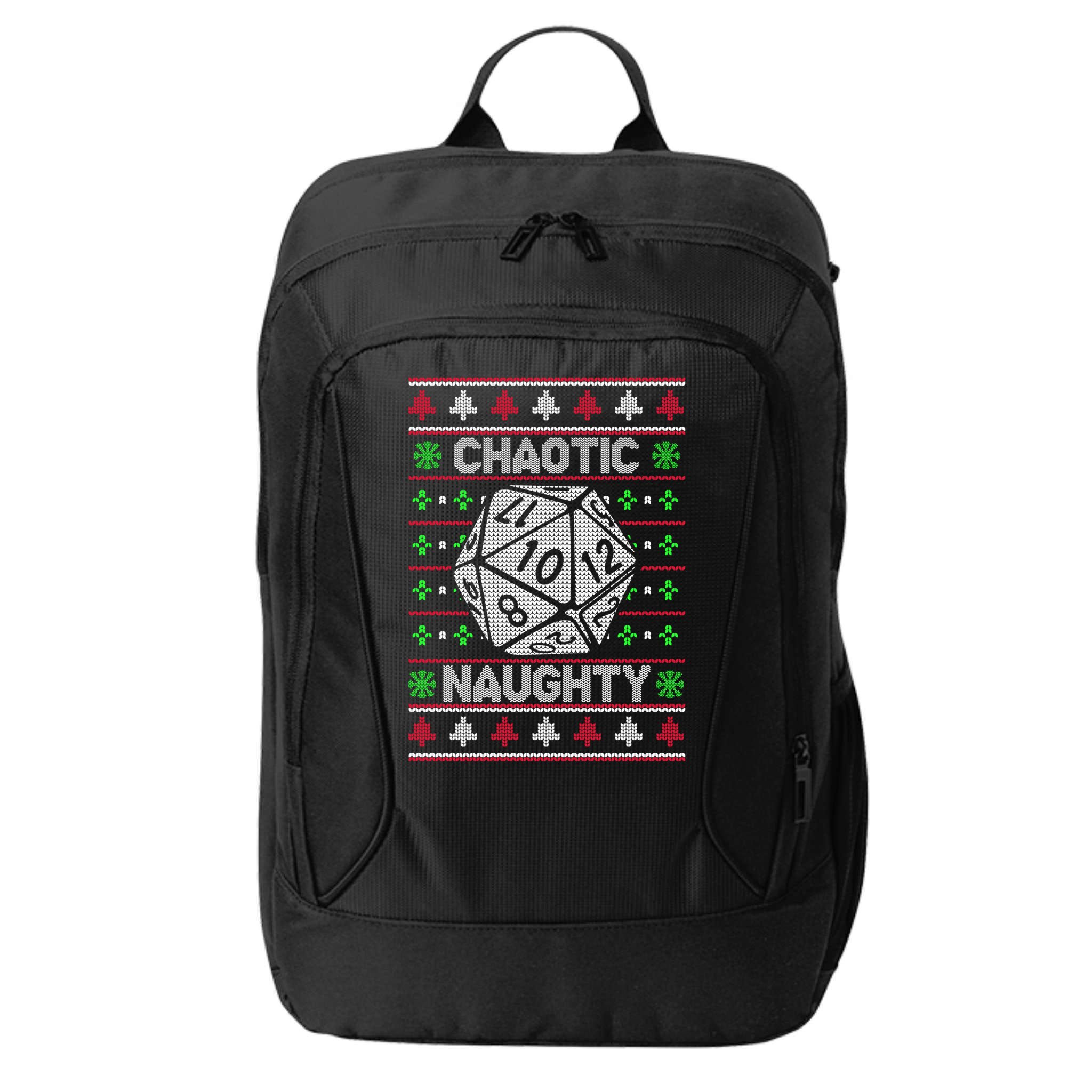 Santa Chaotic Naughty Christmas D20 Ugly Tabletop Sweater Great Gift City Backpack