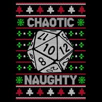 Santa Chaotic Naughty Christmas D20 Ugly Tabletop Sweater Great Gift Bucket Hat