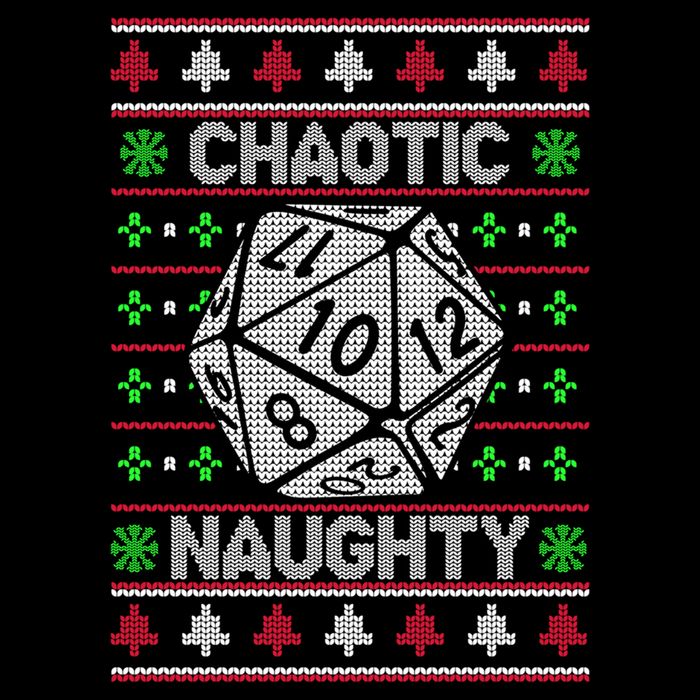 Santa Chaotic Naughty Christmas D20 Ugly Tabletop Sweater Great Gift Bucket Hat