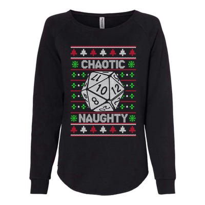 Santa Chaotic Naughty Christmas D20 Ugly Tabletop Sweater Great Gift Womens California Wash Sweatshirt