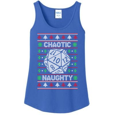 Santa Chaotic Naughty Christmas D20 Ugly Tabletop Sweater Great Gift Ladies Essential Tank