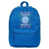 Santa Chaotic Naughty Christmas D20 Ugly Tabletop Sweater Great Gift 16 in Basic Backpack