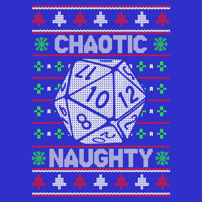 Santa Chaotic Naughty Christmas D20 Ugly Tabletop Sweater Great Gift 16 in Basic Backpack