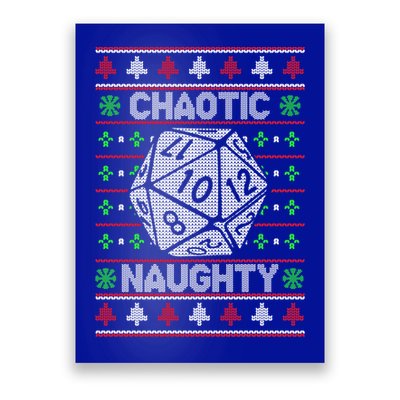 Santa Chaotic Naughty Christmas D20 Ugly Tabletop Sweater Great Gift Poster
