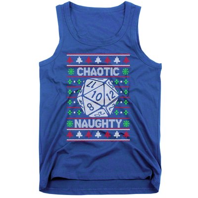 Santa Chaotic Naughty Christmas D20 Ugly Tabletop Sweater Great Gift Tank Top