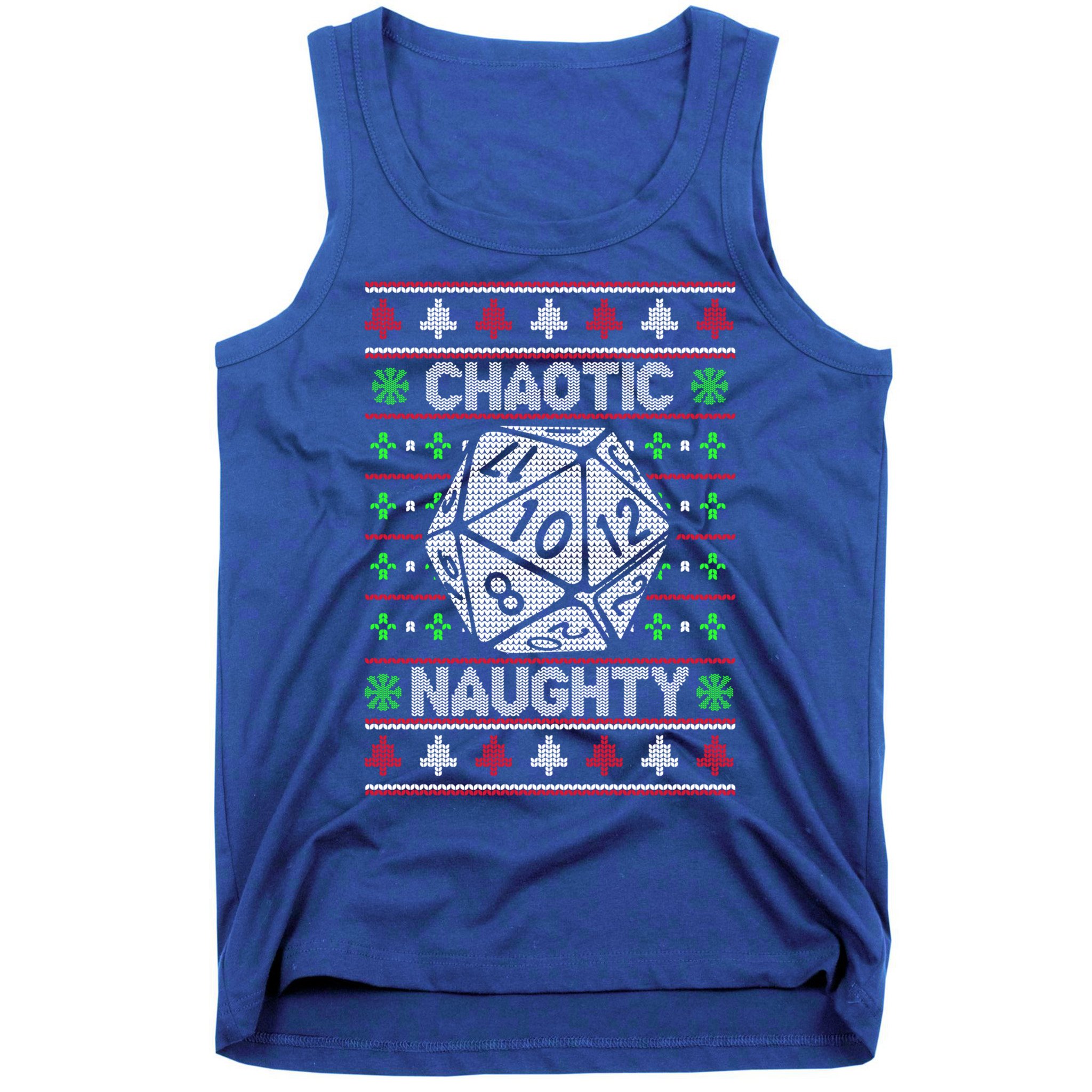 Santa Chaotic Naughty Christmas D20 Ugly Tabletop Sweater Great Gift Tank Top