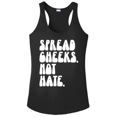 Spread Cheeks Not Hate Funny Gym Fitness And Workout Ladies PosiCharge Competitor Racerback Tank