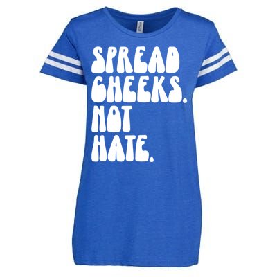 Spread Cheeks Not Hate Funny Gym Fitness And Workout Enza Ladies Jersey Football T-Shirt