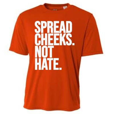 Spread Cheeks Not Hate Funny Gym Fitness And Workout Cooling Performance Crew T-Shirt