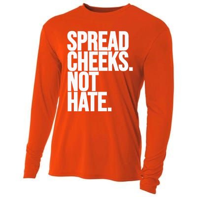 Spread Cheeks Not Hate Funny Gym Fitness And Workout Cooling Performance Long Sleeve Crew