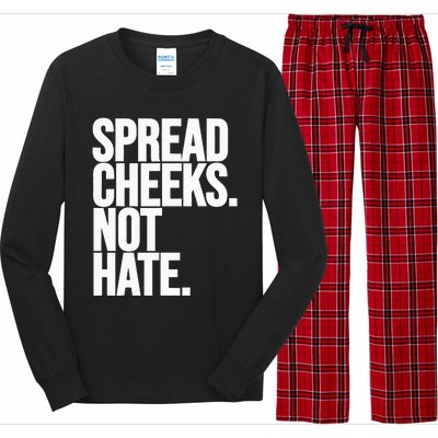 Spread Cheeks Not Hate Funny Gym Fitness And Workout Long Sleeve Pajama Set