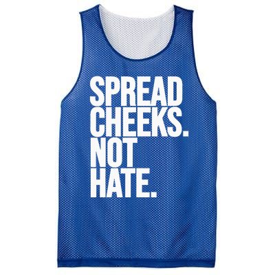 Spread Cheeks Not Hate Funny Gym Fitness And Workout Mesh Reversible Basketball Jersey Tank