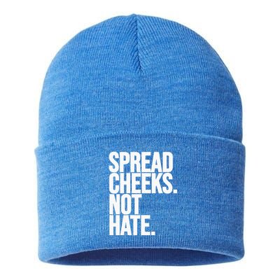 Spread Cheeks Not Hate Funny Gym Fitness And Workout Sustainable Knit Beanie