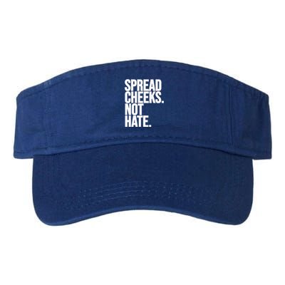 Spread Cheeks Not Hate Funny Gym Fitness And Workout Valucap Bio-Washed Visor