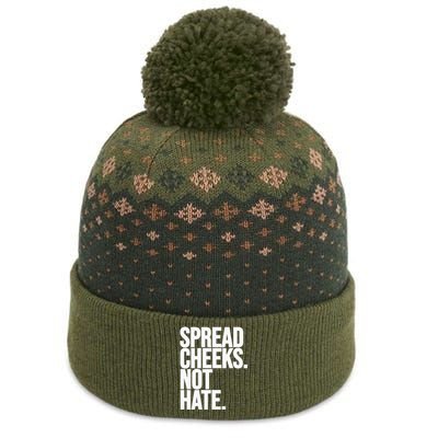 Spread Cheeks Not Hate Funny Gym Fitness And Workout The Baniff Cuffed Pom Beanie