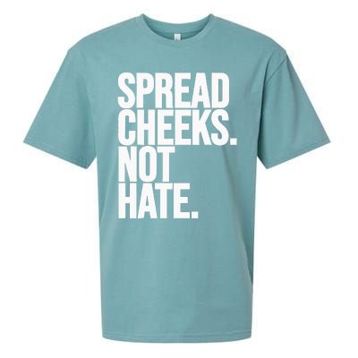 Spread Cheeks Not Hate Funny Gym Fitness And Workout Sueded Cloud Jersey T-Shirt