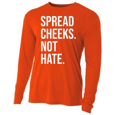 Spread Cheeks Not Hate Funny Gym Fitness And Workout Cooling Performance Long Sleeve Crew