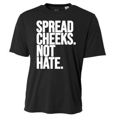 Spread Cheeks Not Hate Funny Gym Fitness And Workout Cooling Performance Crew T-Shirt