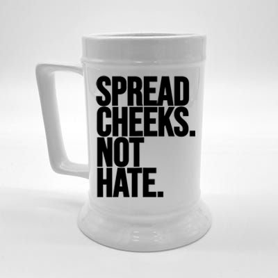 Spread Cheeks Not Hate Funny Gym Fitness And Workout Beer Stein