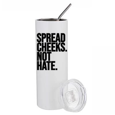 Spread Cheeks Not Hate Funny Gym Fitness And Workout Stainless Steel Tumbler