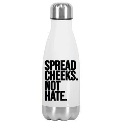 Spread Cheeks Not Hate Funny Gym Fitness And Workout Stainless Steel Insulated Water Bottle