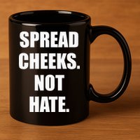 Spread Cheeks Not Hate 11oz C Handle Ceramic Mug