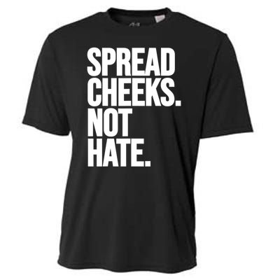 Spread Cheeks Not Hate Funny Gym Fitness And Workout Cooling Performance Crew T-Shirt